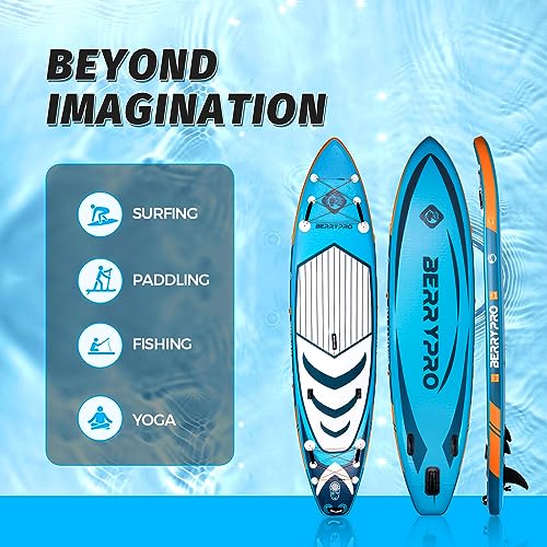 BERRYPRO Inflatable Stand Up Paddle Board - Blue