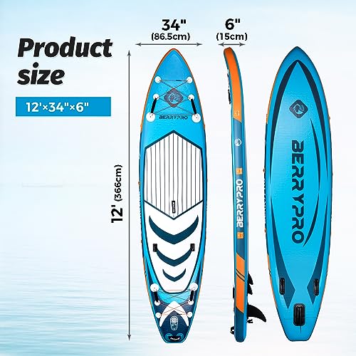BERRYPRO Inflatable Stand Up Paddle Board - Blue