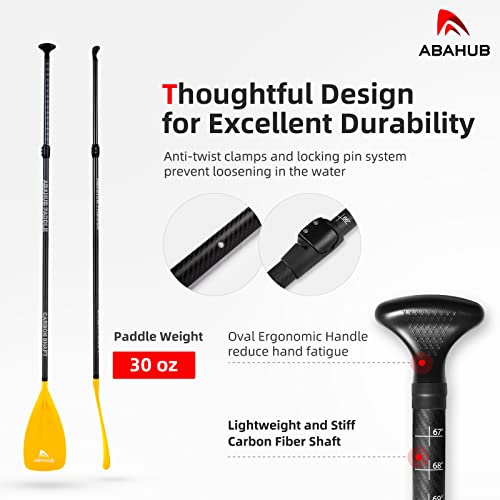 Abahub SUP Paddle: Lightweight, Adjustable 67''-86'', Carbon Fiber
