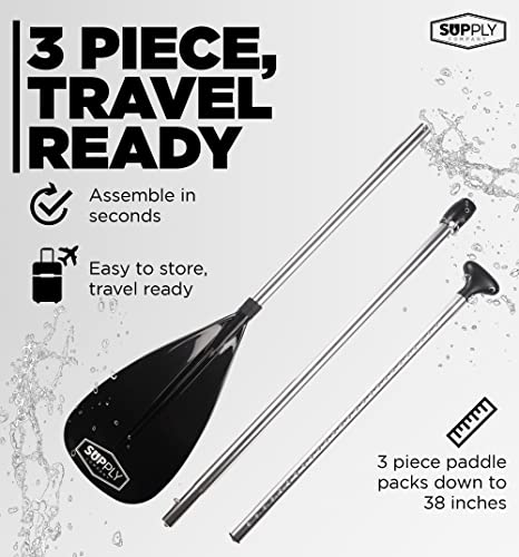 Adjustable 3-Piece SUP Paddle - Lightweight & Durable