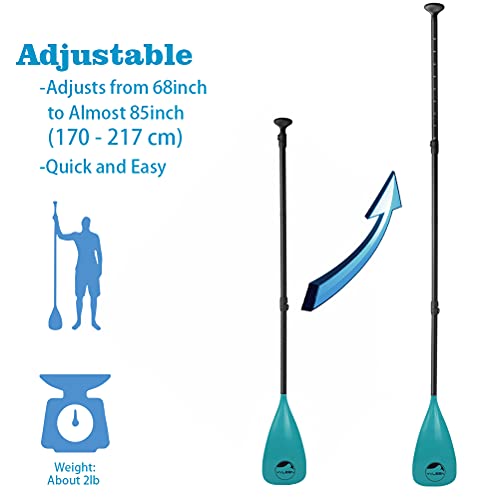 YVLEEN SUP Paddle Board Paddle: Adjustable 4-Piece Aluminum