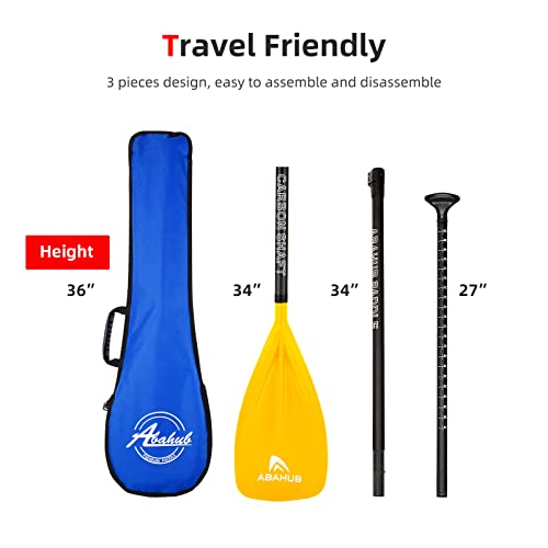 Abahub SUP Paddle: Lightweight, Adjustable 67''-86'', Carbon Fiber