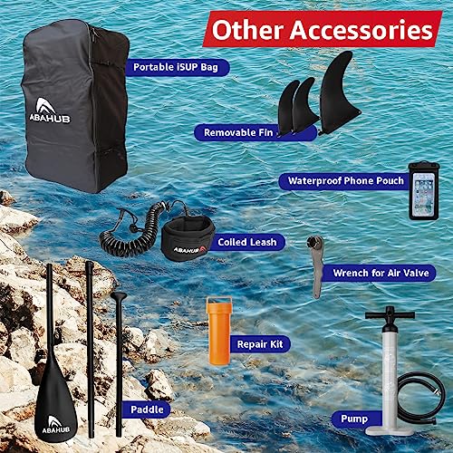 Abahub Inflatable SUP - 10'6" Wide iSUP Paddleboard