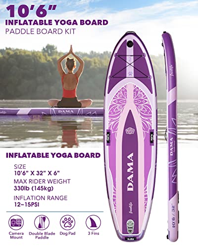 DAMA Premium Yoga&Pets Inflatable SUP Board 330lbs