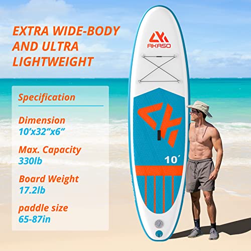 AKASO Inflatable Yoga Stand-Up Paddleboard Bundle