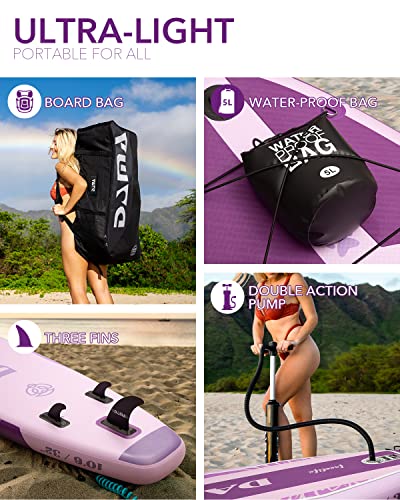 DAMA Premium Yoga&Pets Inflatable SUP Board 330lbs