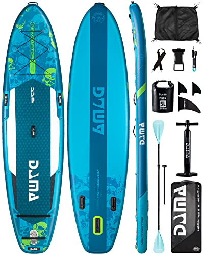 Dama Inflatable SUP Paddleboard with Adjustable 2-in-1 Paddle