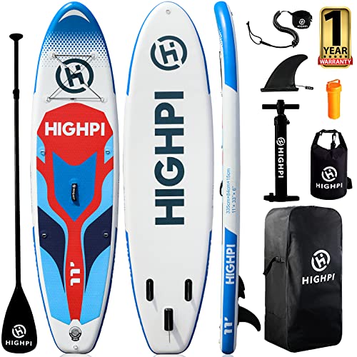 11'x33''x6'' Inflatable Paddle Board for Adults & Youth