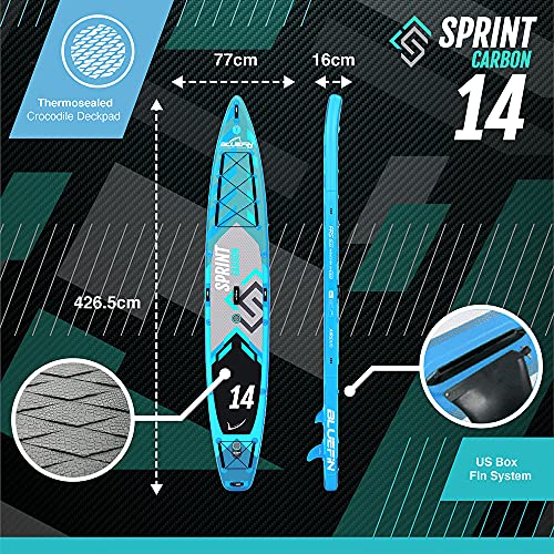 Bluefin 14′ Carbon Sprint Paddleboard Kit - Advanced Touring