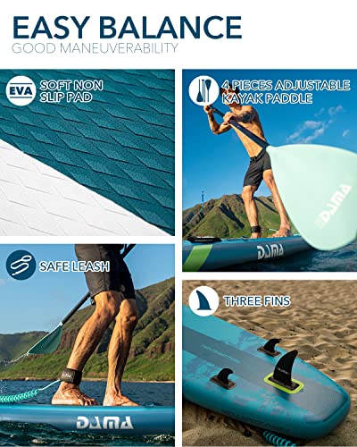 Dama Inflatable SUP Paddleboard with Adjustable 2-in-1 Paddle