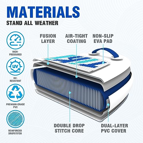 FunWater Inflatable Paddle Board for Fishing, Yoga & Racing