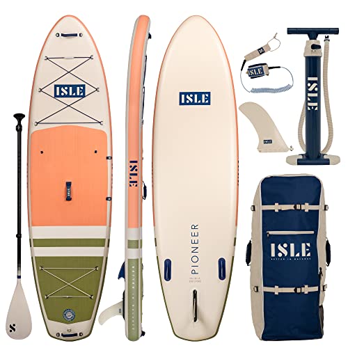 Peach/Moss ISLE Pioneer Inflatable SUP - Beginner Friendly