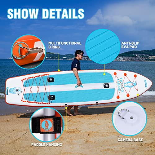 Tuxedo Sailor 12'×34"×6" Inflatable Fishing Paddle Board