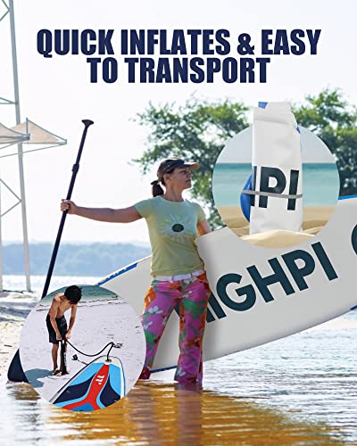 11'x33''x6'' Inflatable Paddle Board for Adults & Youth
