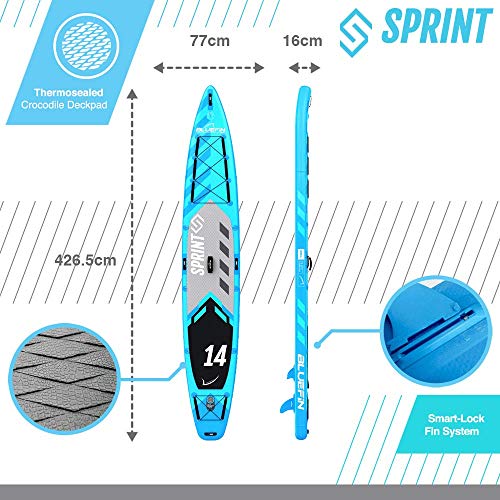 Bluefin 14' Sprint Inflatable Paddleboard with Accessories