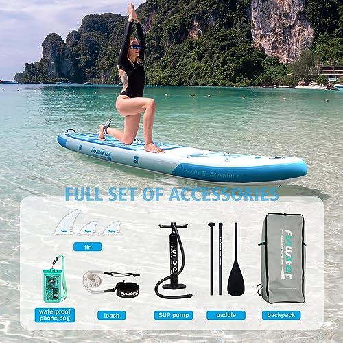 FunWater Inflatable Paddle Board for Fishing, Yoga & Racing