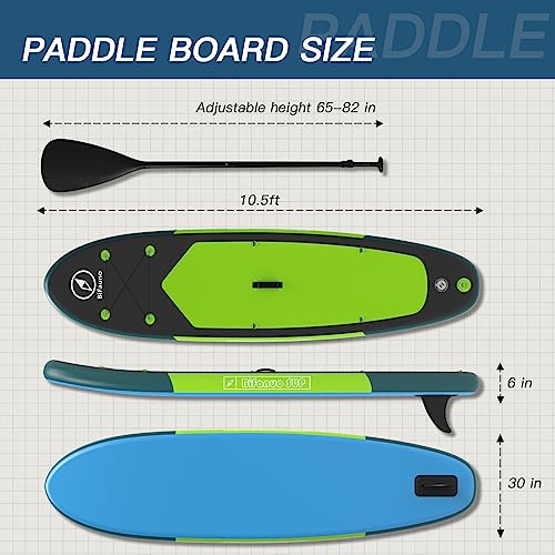 Bifanuo 10.5' Inflatable Stand Up Paddle Board