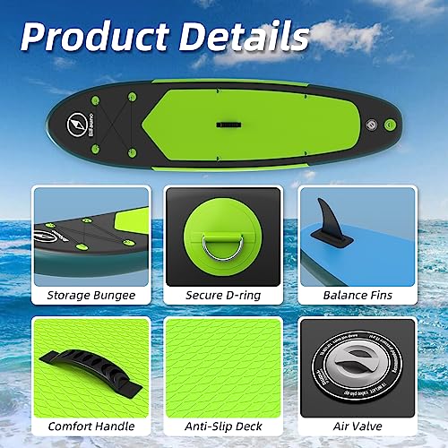 Bifanuo 10.5' Inflatable Stand Up Paddle Board
