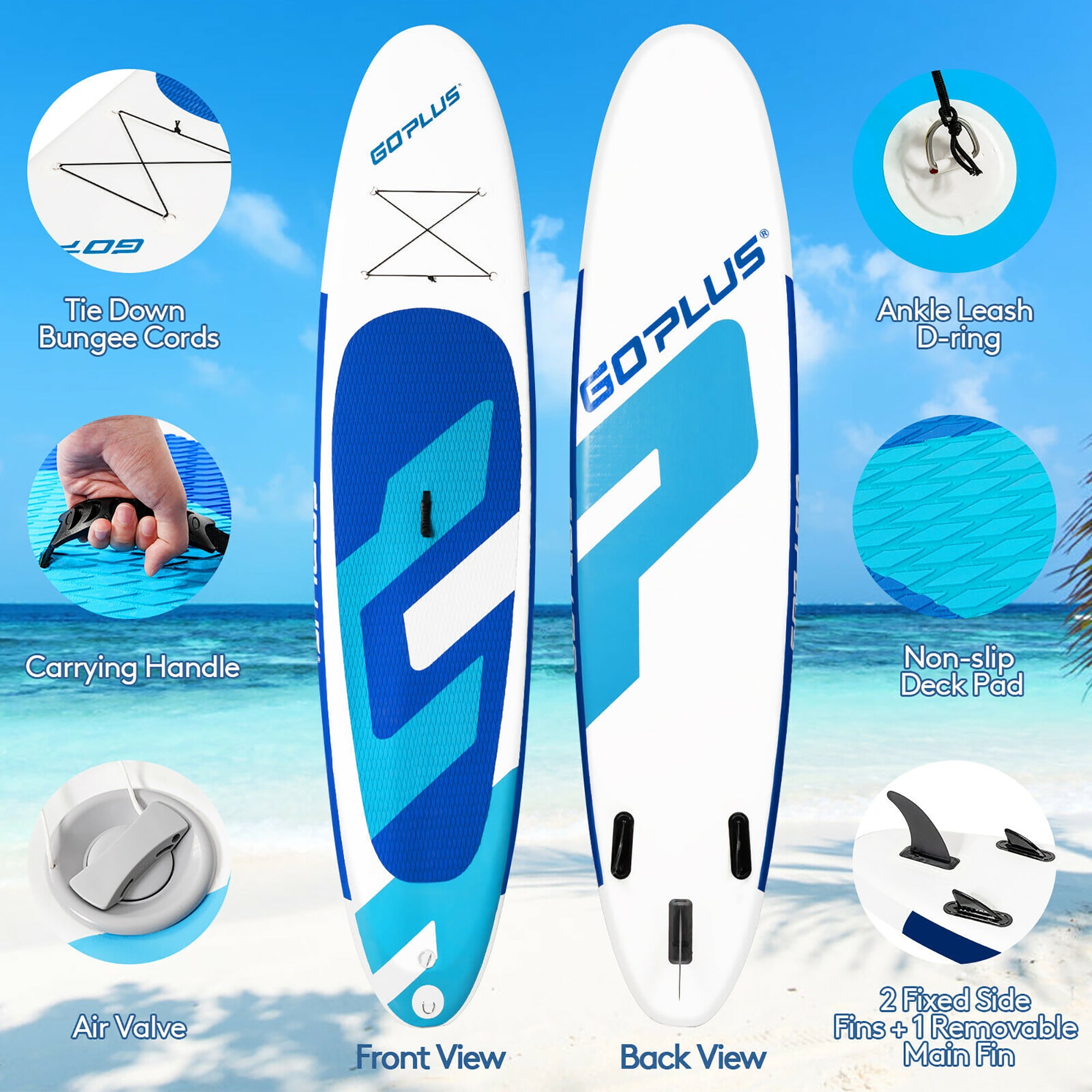 10ft Inflatable Stand Up Paddleboard with Accessories