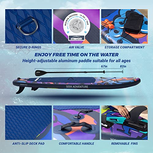 Overmont Inflatable Stand Up Paddleboard with Accessories