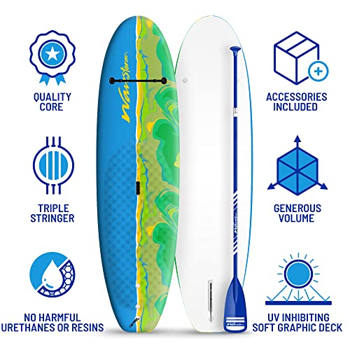 Youth-sized WAVESTORM 8ft Paddleboard | Foam Construction
