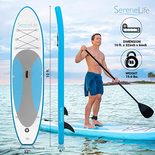 Serene Life Inflatable Stand Up Paddle Board