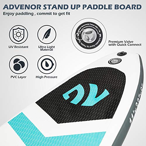 ADVENOR 11'x33 x6 Extra Wide Inflatable Paddleboard Kit