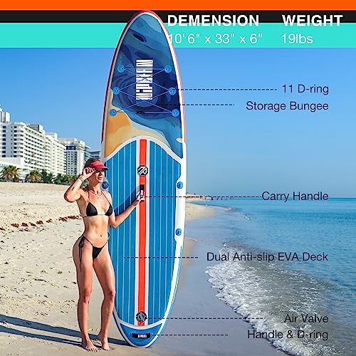 10'6'' Niphean Inflatable Stand Up Paddle Board
