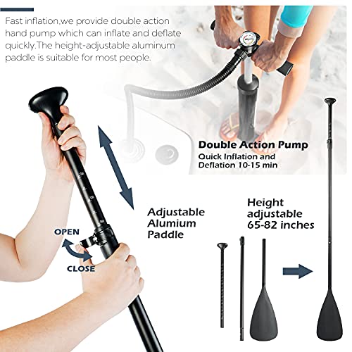 ADVENOR 11'x33 x6 Extra Wide Inflatable Paddleboard Kit