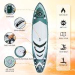 BERRYPRO All-Water Inflatable Paddle Board (Morandi Green)