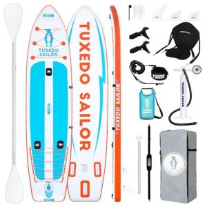 Tuxedo Sailor 12'×34"×6" Inflatable Fishing Paddle Board