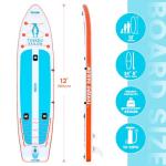 Tuxedo Sailor 12'×34"×6" Inflatable Fishing Paddle Board