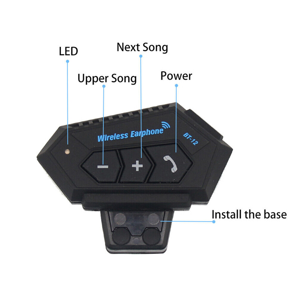 Wireless Bluetooth Motorcycle Helmet Speaker Hands-Free BT-12