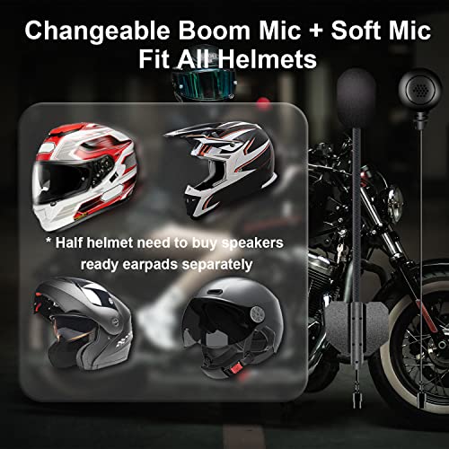 FreedConn Bluetooth 5.0 T-COMVB Motorcycle Helmet Headset