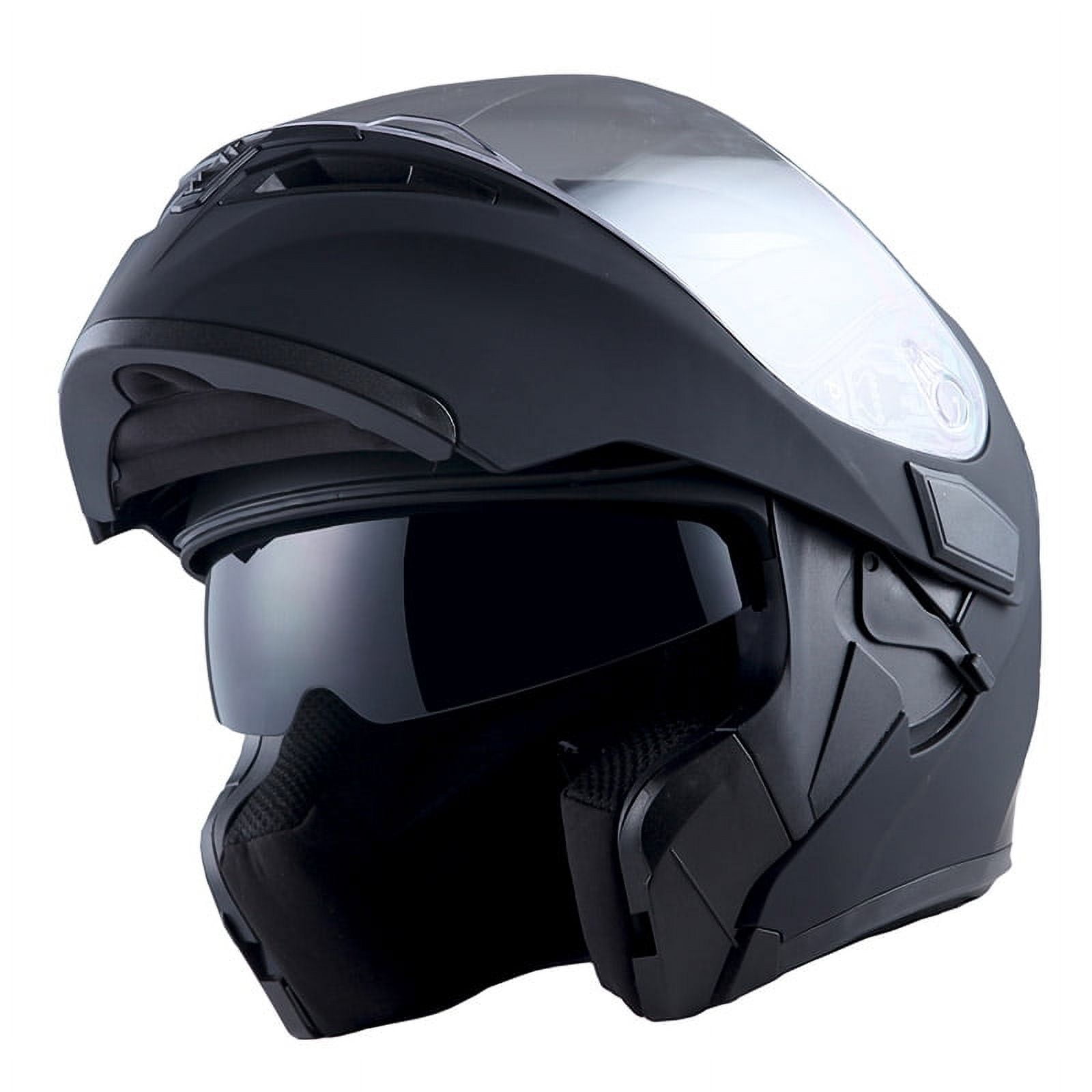 1Strom Modular Dual Visor Full Face Helmet - Matt Black