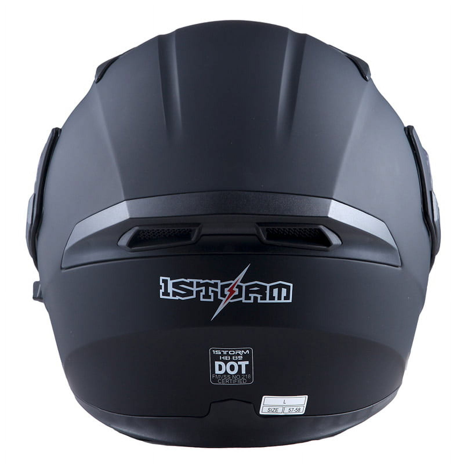 1Strom Modular Dual Visor Full Face Helmet - Matt Black