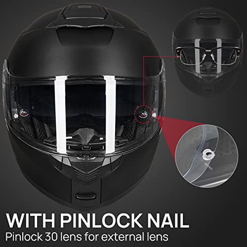 ILM Modular Full Face Helmet - Matte Black