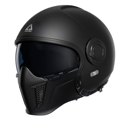 TRIANGLE Open Face Motorcycle Helmet for Men - DOT Approved