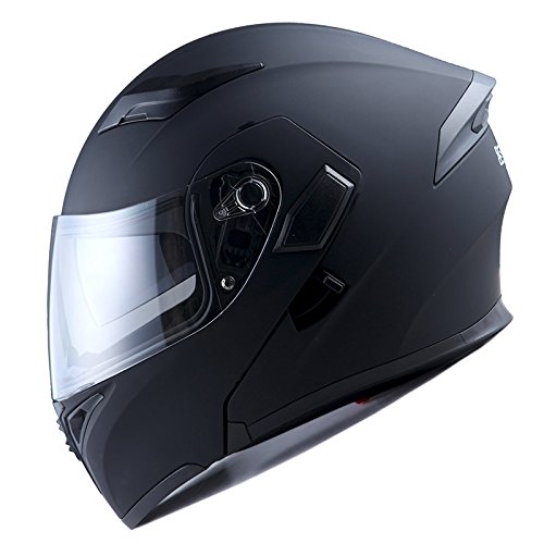 1Storm Modular Full Face Motorcycle Helmet XL: HB89 Matt Black