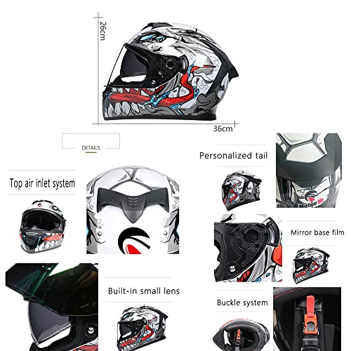 MotuoMr DOT Approved Full Face Motorcycle Helmet