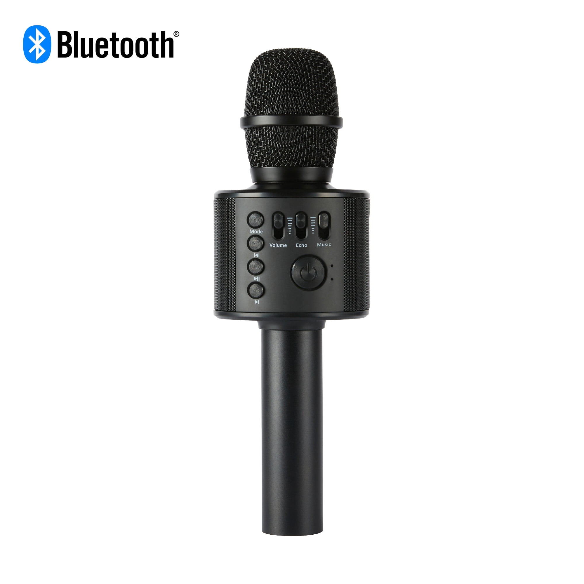 Wireless Bluetooth Karaoke Microphone with Speakers | Black