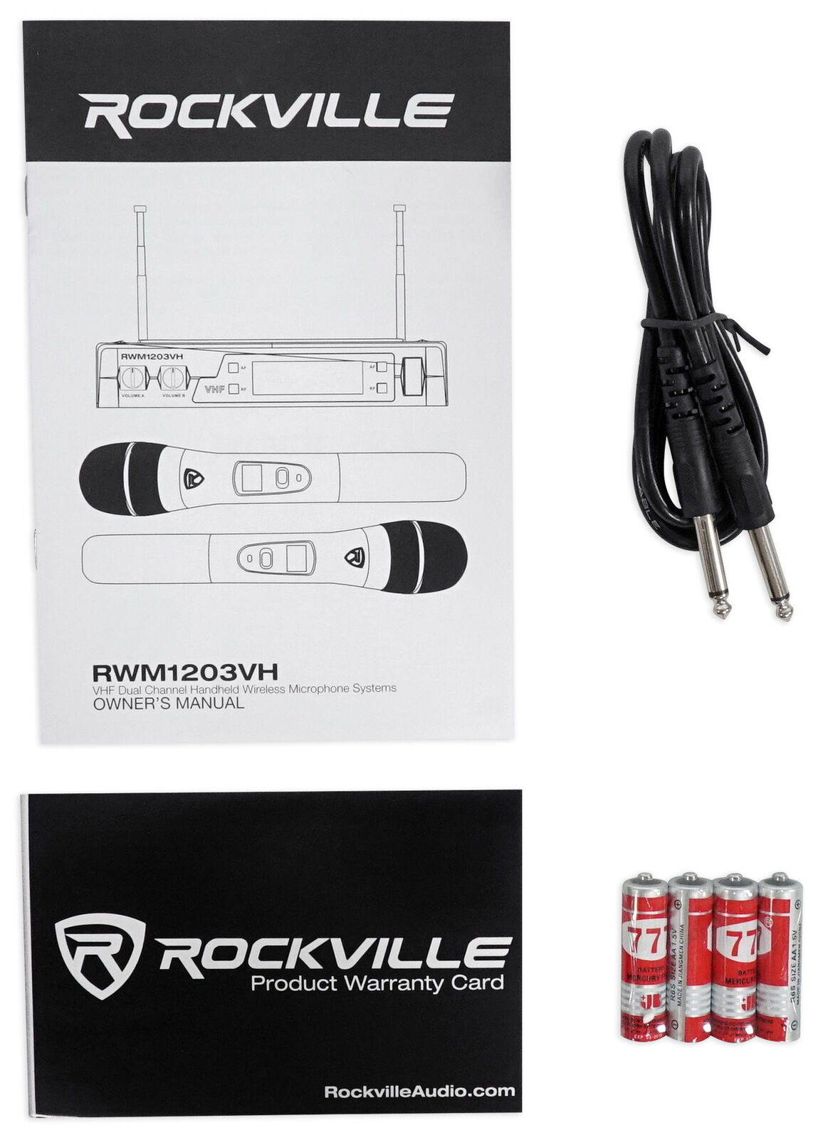 (2) Rockville KPS12 Karaoke Speakers + Mixer + Tripod Stands + Wireless Mics