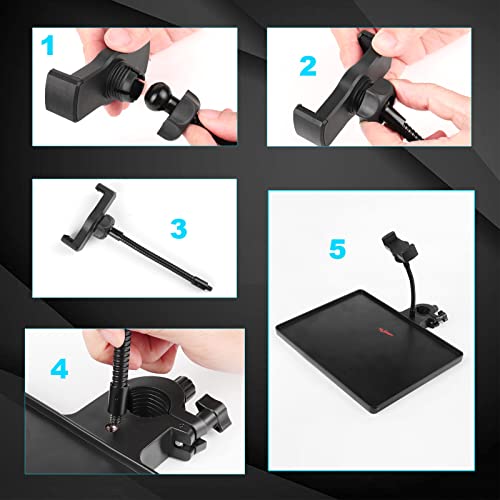 Mr.Power Mic Stand Tray with Phone Holder - Karaoke