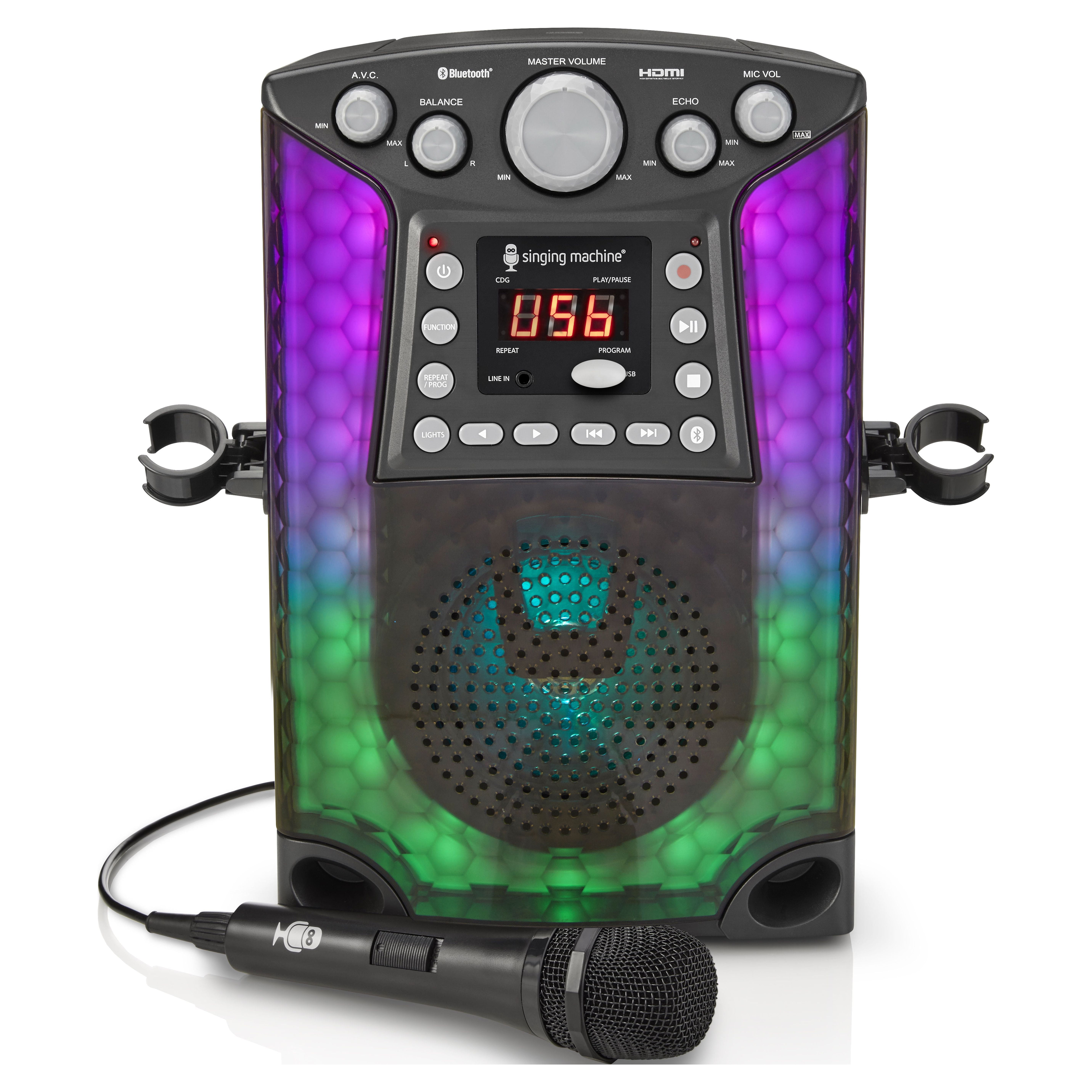 Singing Machine Karaoke Sound System with LED Lights