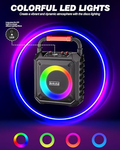 Portable Bluetooth Karaoke Machine for Adults and Kids