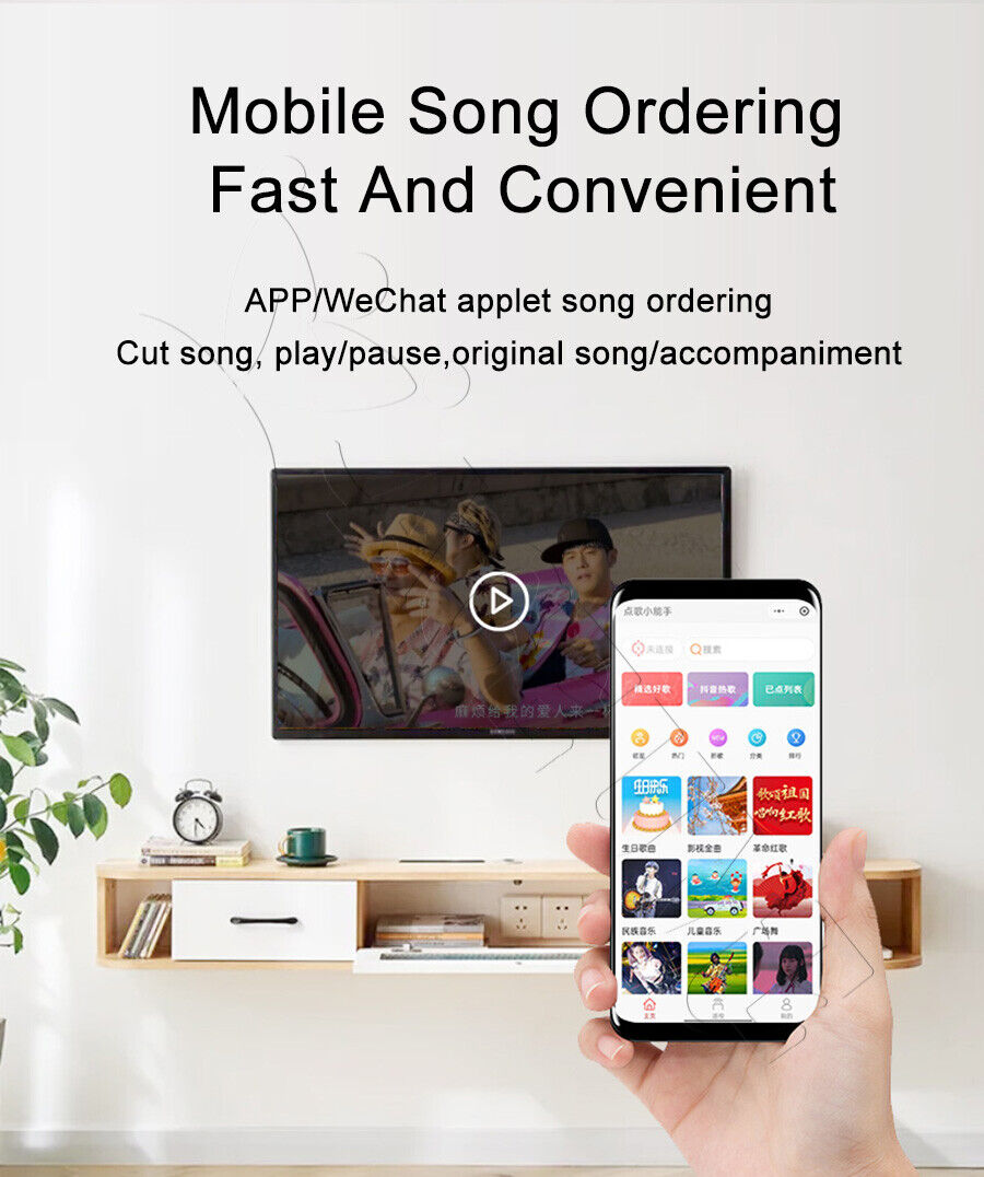 6TB Karaoke Player with 98K Songs, 22'' Screen