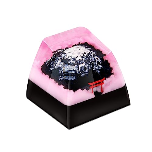 Fuji Mountain Sakura Artisan Keycaps for Mechanical Keyboard