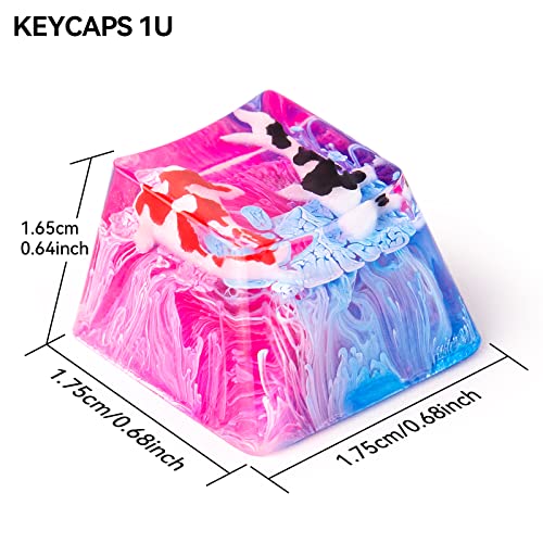 Koi Fish Resin Artisan Keycaps for Cherry MX