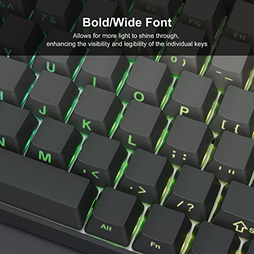 Gray Gradient Side Printed PBT Keycaps - 136 Key OEM