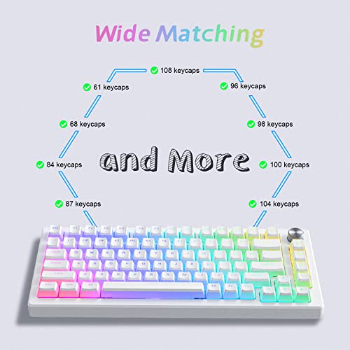 XVX Pudding Keycaps - 165 Keys, OEM Profile